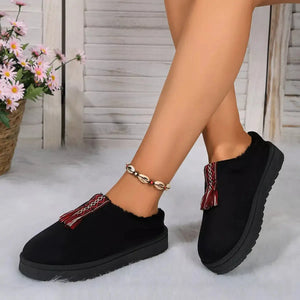 Round Toe Platform Slippers - Makw Official Site