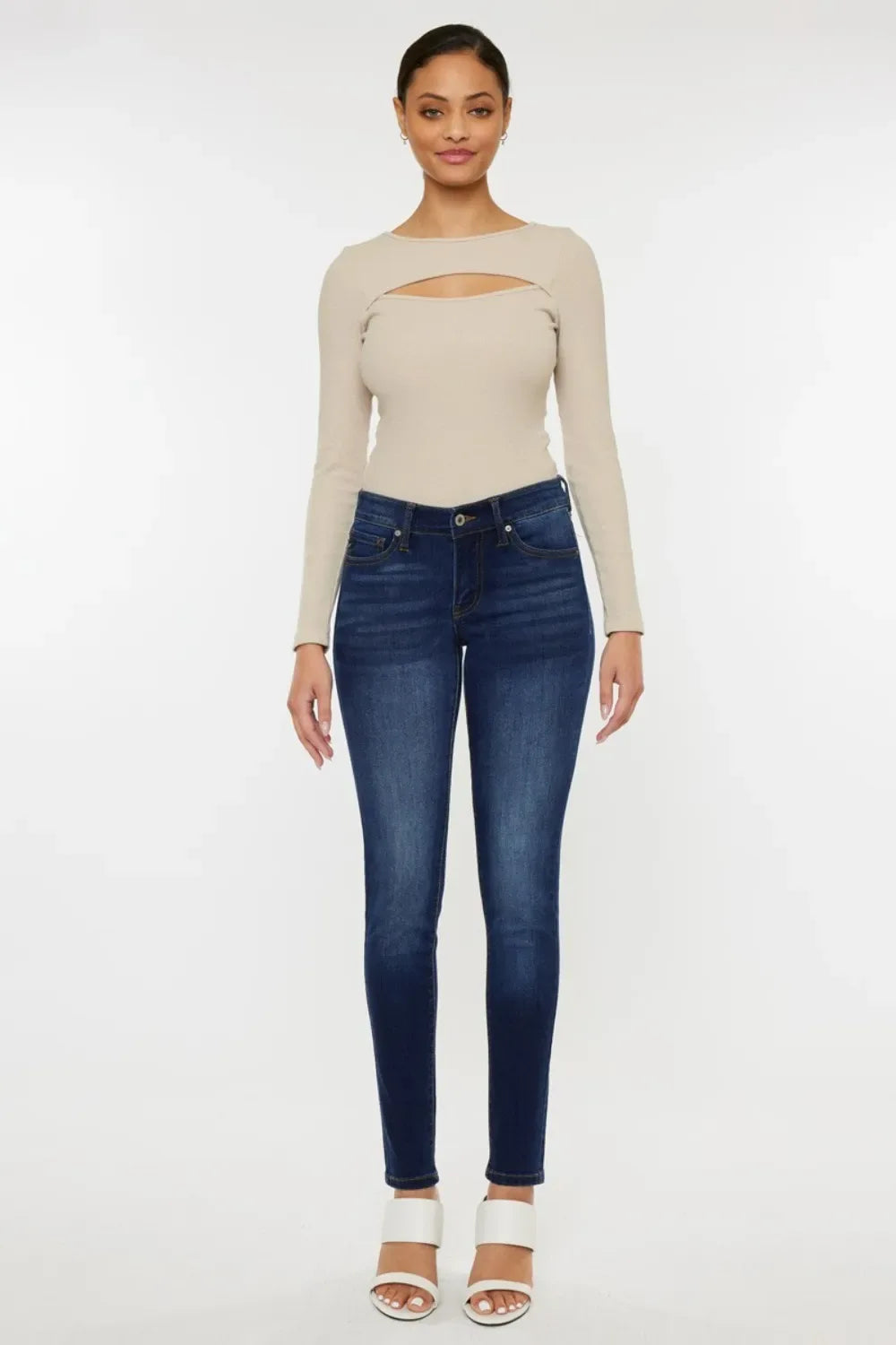Kancan Mid Rise Gradient Skinny Jeans - Makw Official Site