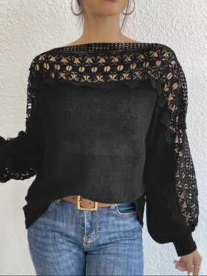 Crochet Long Sleeve Sweater - Makw Official Site