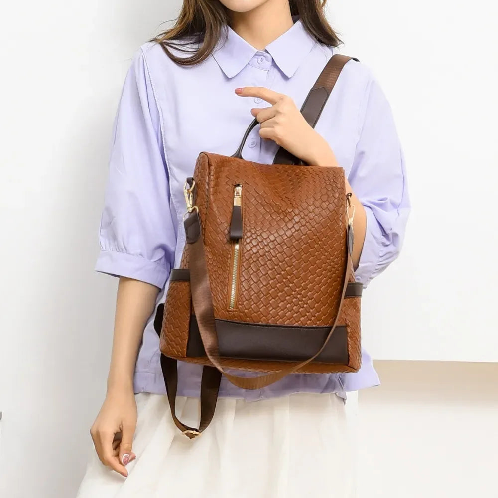 PU Leather Backpack Bag - Makw Official Site