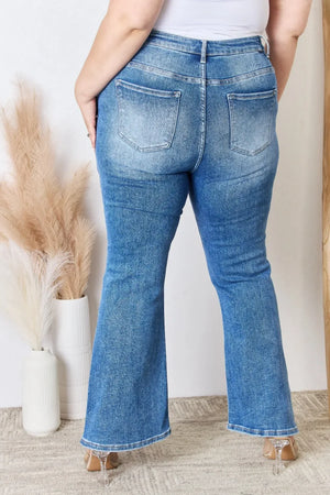 RISEN Full Size High Rise Ankle Flare Jeans - Makw Official Site