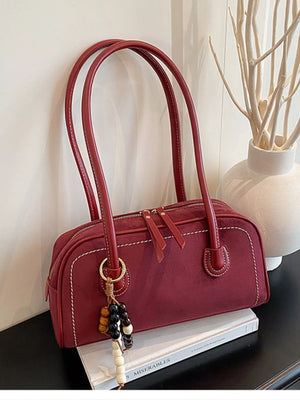 Zipper Closure Shoulder Bag - Makw Official Site