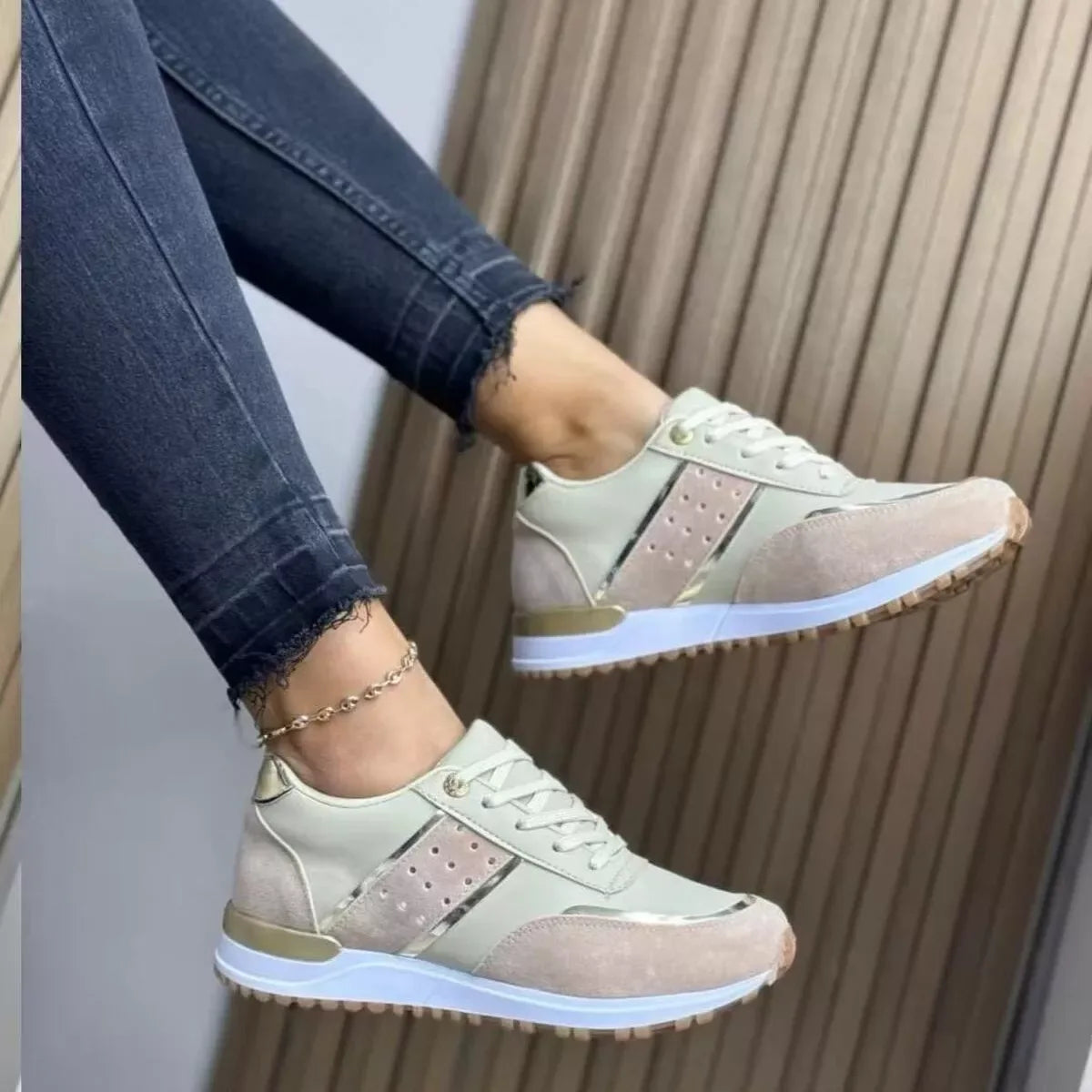 Round Toe Lace Up Athletic - Makw Official Site