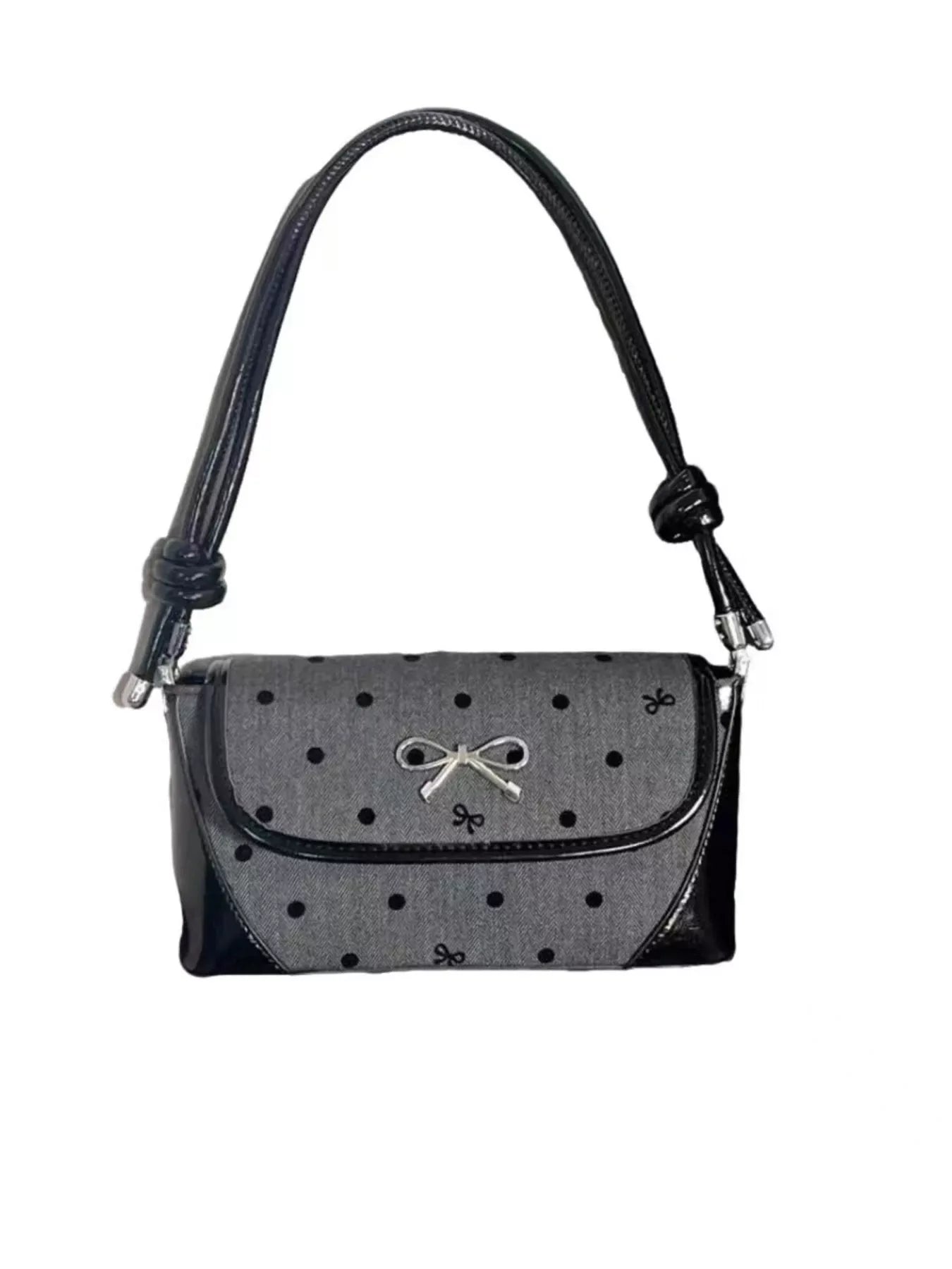 Bow Decor Flap Shoulder Bag - Makw Official Site