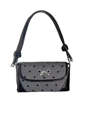 Bow Decor Flap Shoulder Bag - Makw Official Site