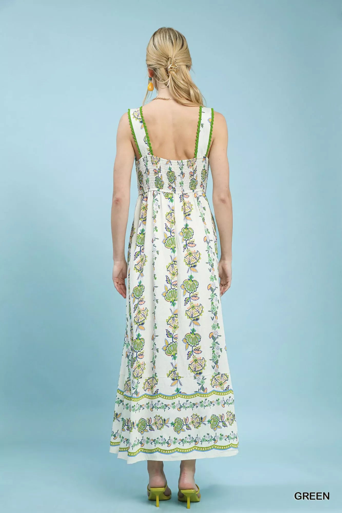 Umgee Floral Print Tiered Midi Dress - Makw Official Site