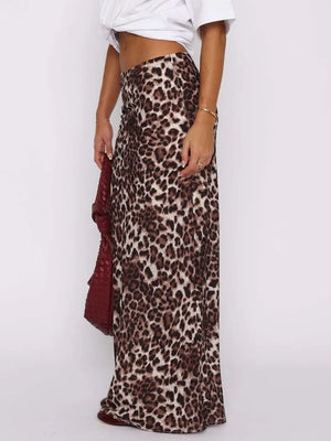 Leopard Maxi Skirt - Makw Official Site