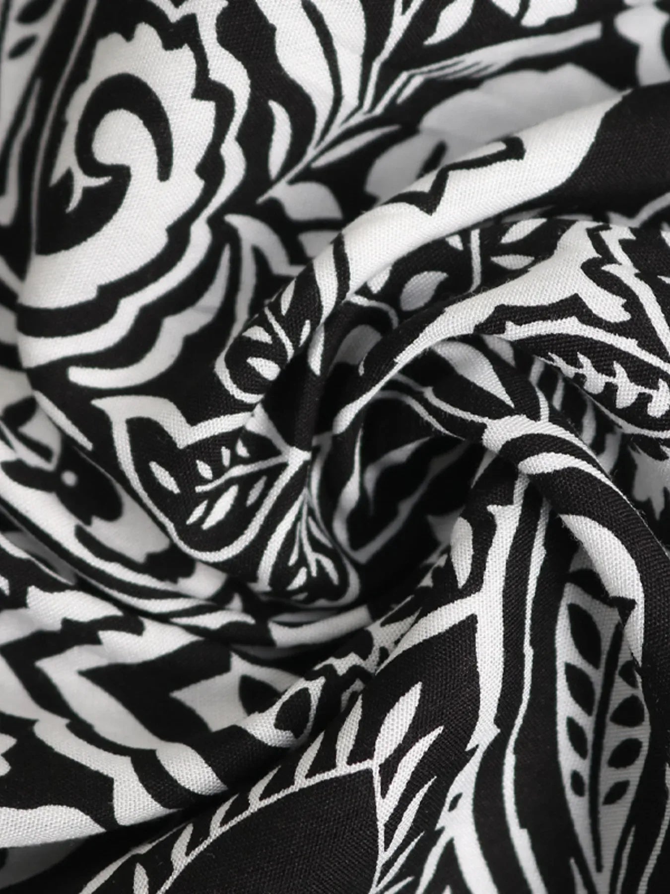 Paisley Print Long Sleeve Midi Dress - Makw Official Site