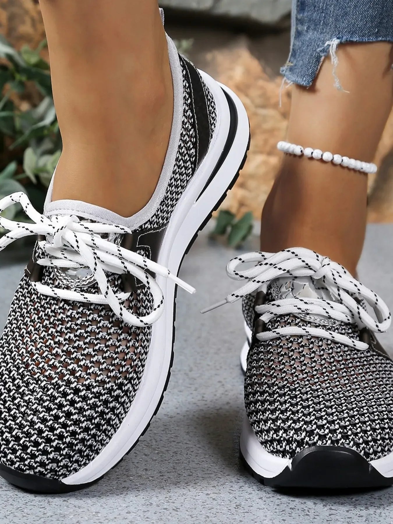 Mesh Breathable Lace Up Athletic - Makw Official Site