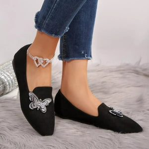 Butterfly Decor Slip-Ons - Makw Official Site