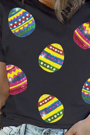 Plus Size Easter Round Neck Short Sleeve T-Shirt - Makw Official Site