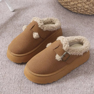 Round Toe Platform Slippers - Makw Official Site