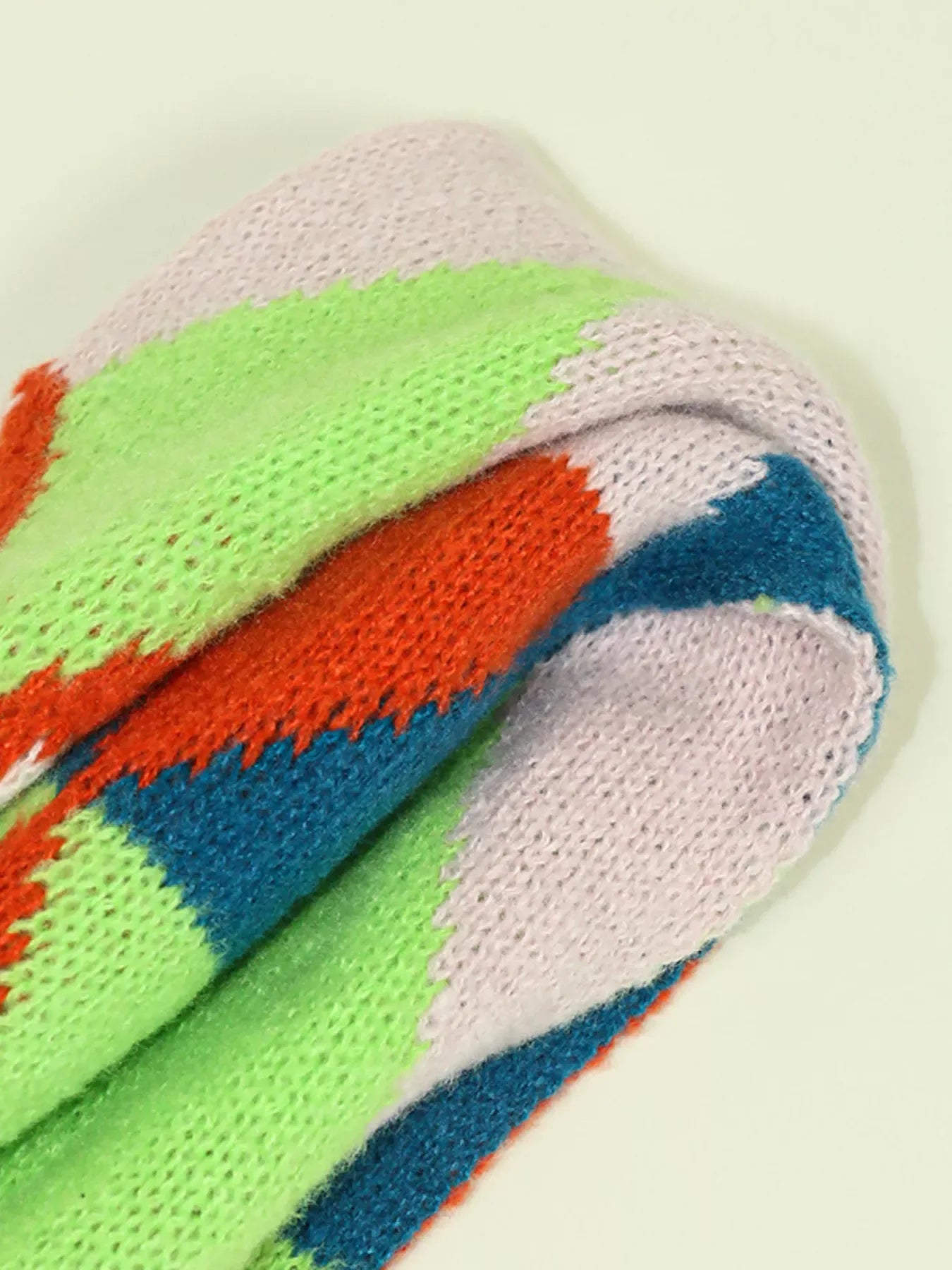 Knitted Fox Pattern Scarf - Makw Official Site