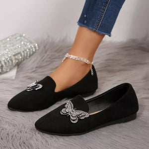 Butterfly Decor Slip-Ons - Makw Official Site