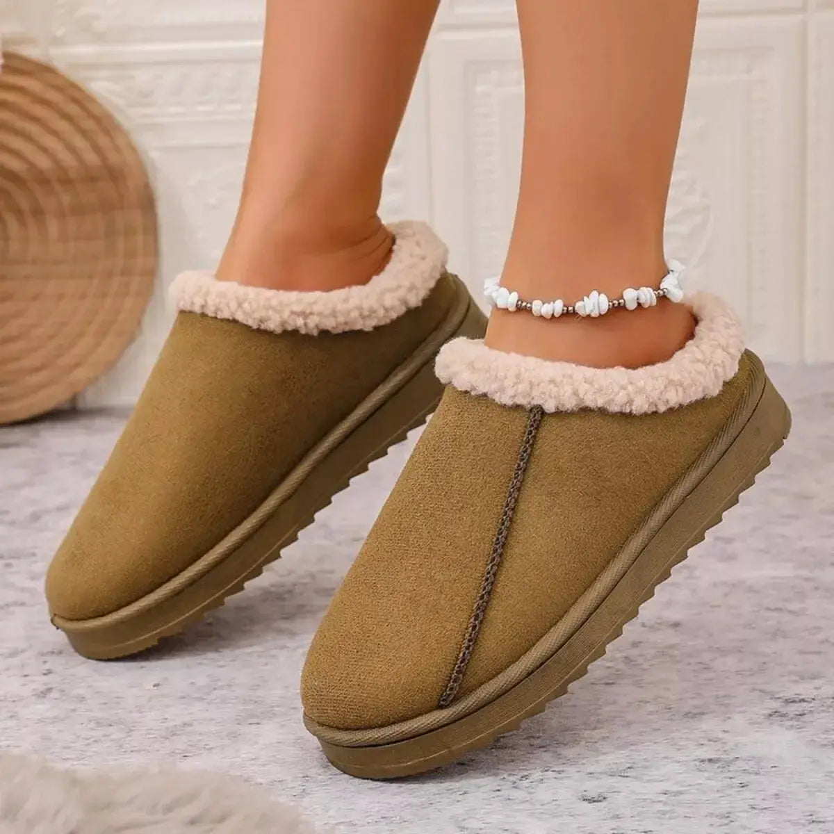 Cozy Plush Lined Clog Slippers - Makw Official Site
