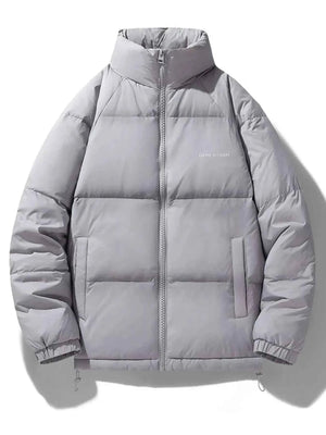 Men's Plus Size Zip Up Padded Puffer Jacket