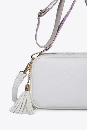 PU Leather Tassel Crossbody Bag - Makw Official Site