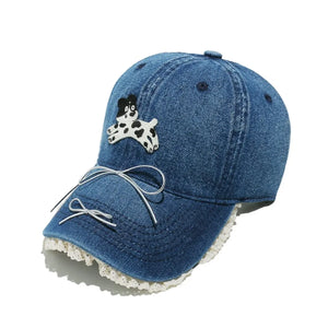 Dog Bow Adjustable Baseball Cap - Makw Official Site