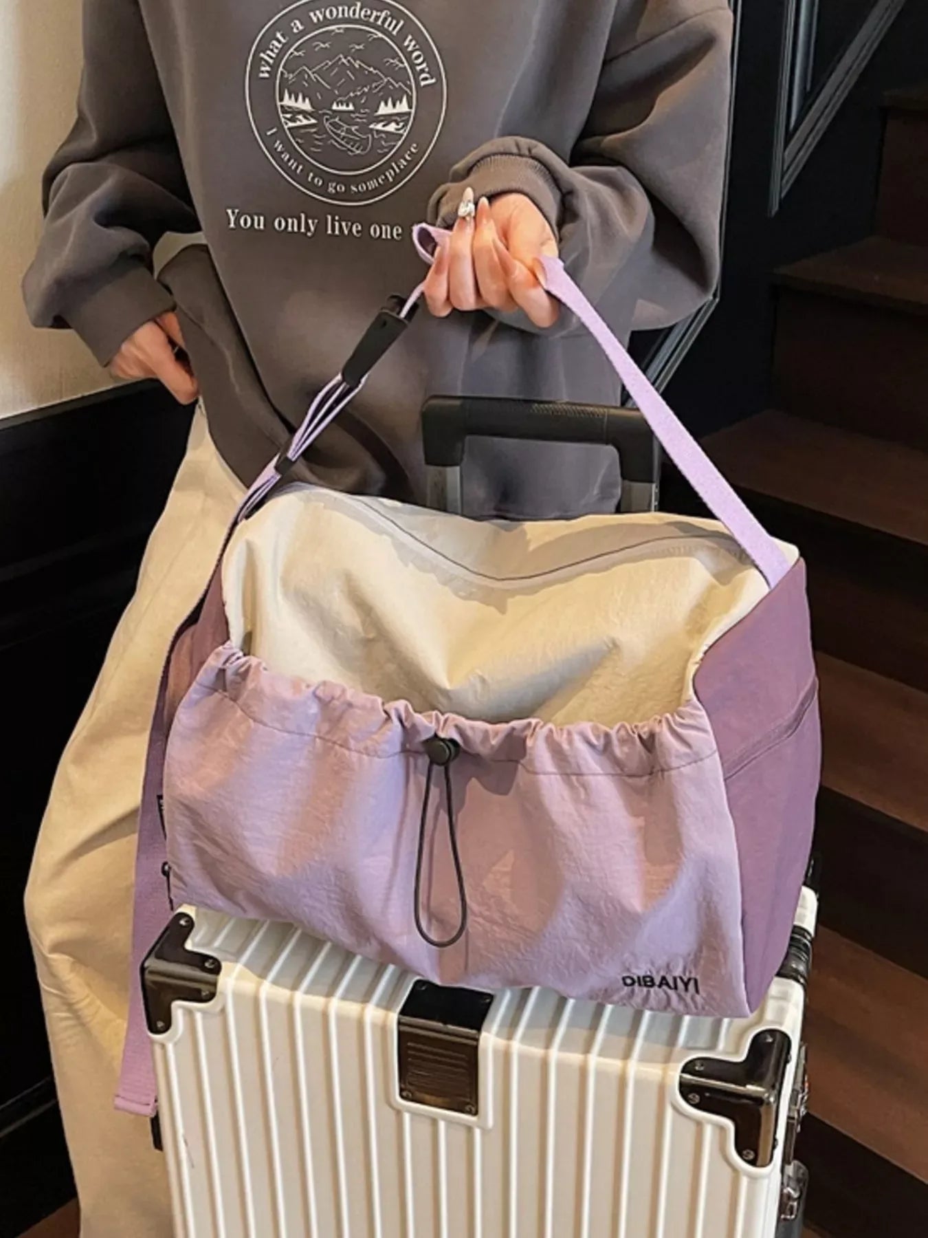 Lightweight Drawstring Closure Travel Bag - Makw Official Site