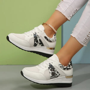 Floral Mesh Wedge Athletic - Makw Official Site