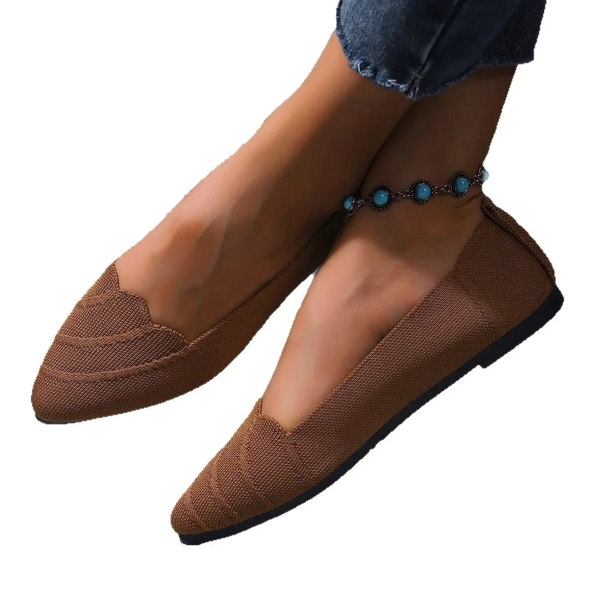 Point Toe Flat Slip-Ons - Makw Official Site