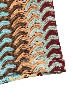 Striped Scoop Neck Bodycon Midi Dress - Makw Official Site