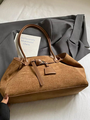 Lightweight Suede Shoulder Bag - Makw Official Site
