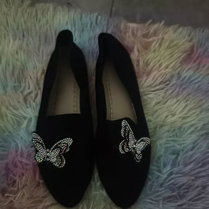Butterfly Decor Slip-Ons - Makw Official Site