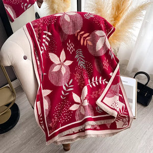 Printed Raw Hem Scarf - Makw Official Site