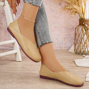 Round Toe Flats Slip-Ons - Makw Official Site