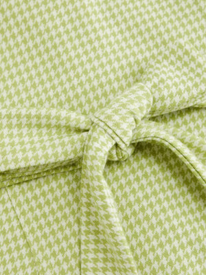 Gingham Button-Front A-Line Mini Dress - Makw Official Site