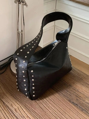 Studded Accent Shoulder Bag - Makw Official Site