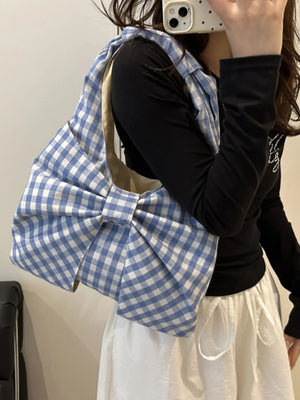 Ruched Bow Shoulder Bag - Makw Official Site