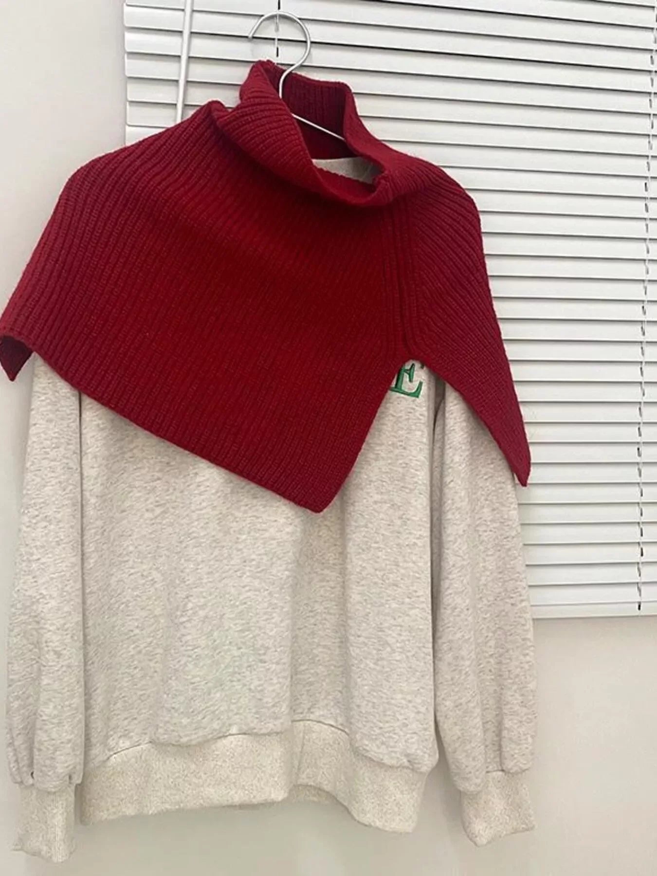 Chunky Knit Slit Scarf - Makw Official Site