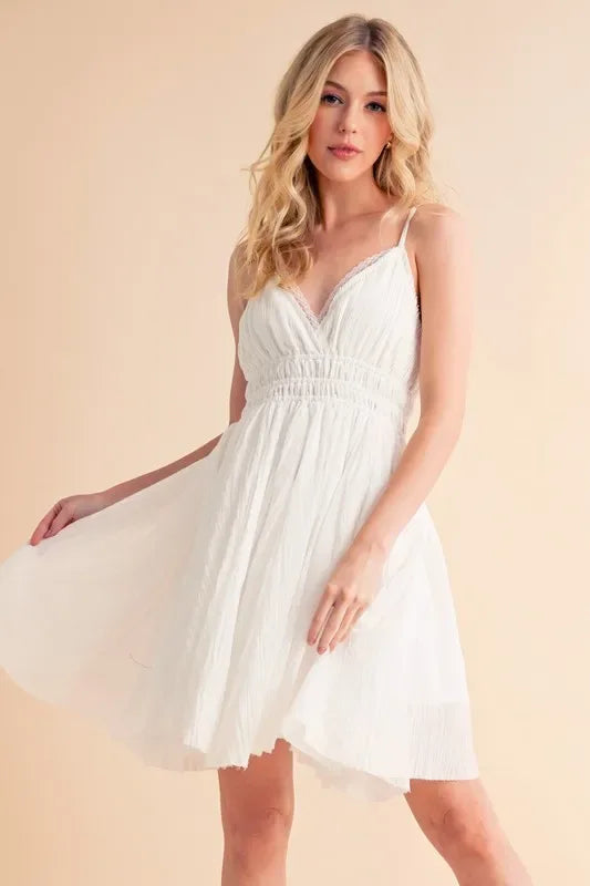 Aemi+Co Lace Detail Mini Cami Dress - Makw Official Site