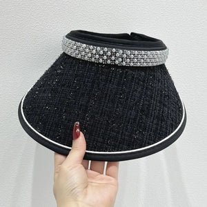 Pearl Detail Sunscreen Hat - Makw Official Site