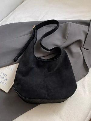 Suede Hobo Shoulder Bag - Makw Official Site