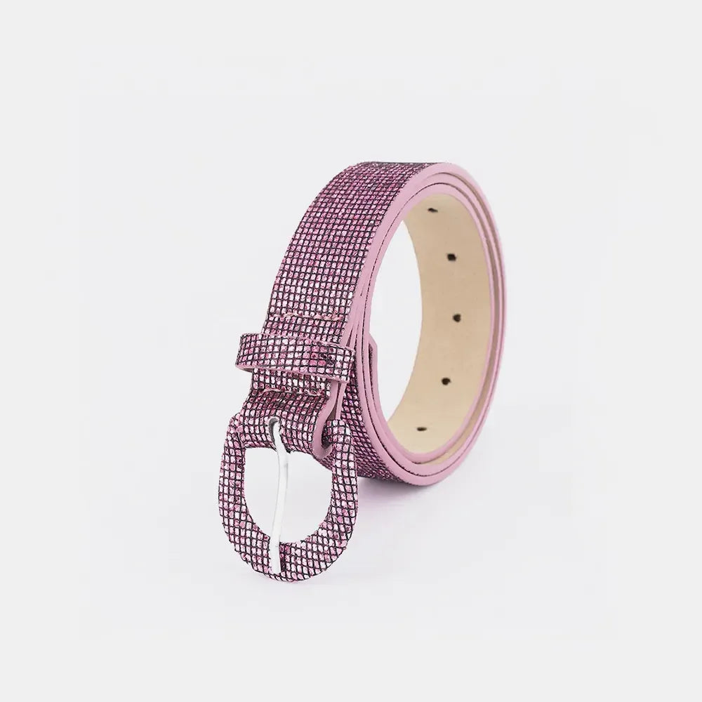 Sequin PU Leather Belt - Makw Official Site