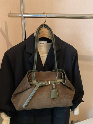Lightweight Suede Shoulder Bag - Makw Official Site