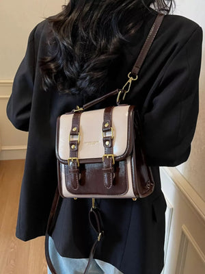 Vintage Style Buckle Backpack Bag - Makw Official Site