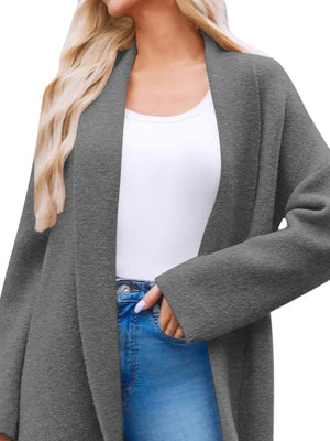 Open Front Longline Coat - Makw Official Site