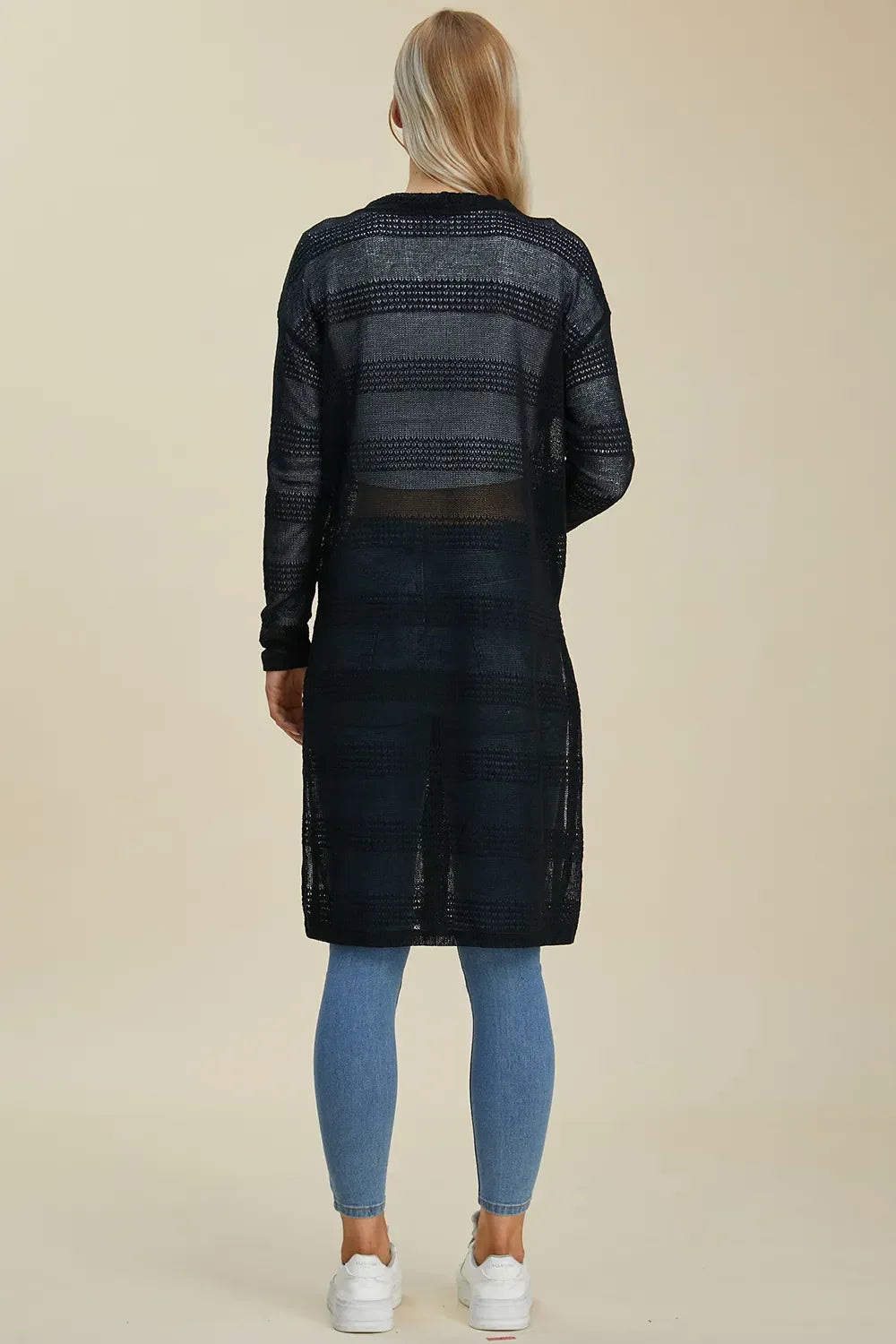 Double Take Full Size Open Front Longline Cardigan - Makw Official Site