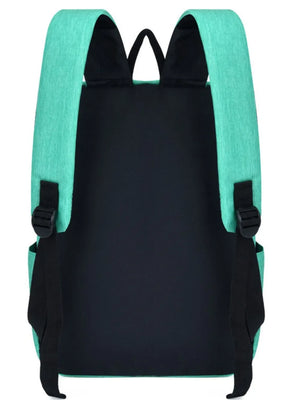 Solid Color Nylon Backpack Bag - Makw Official Site