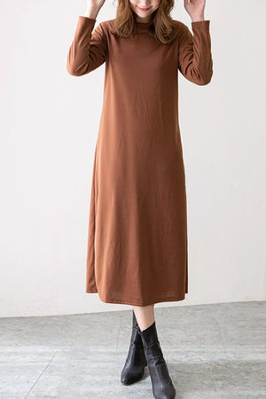 Casual Long Sleeve Midi Dress - Makw Official Site