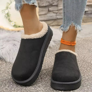 Cozy Plush Lined Platform Slippers - Makw Official Site