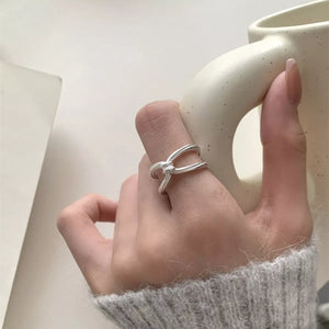 925 Sterling Silver Knot Ring - Makw Official Site