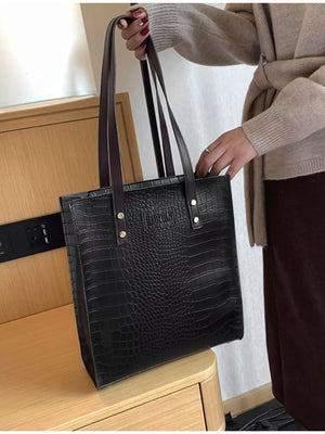 Leather Tote Shoulder Bag - Makw Official Site