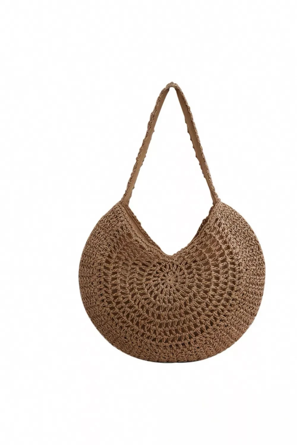 Round Woven Shoulder Bag - Makw Official Site