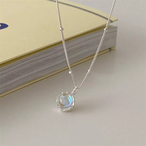 Moonstone 925 Sterling Silver Necklace - Makw Official Site
