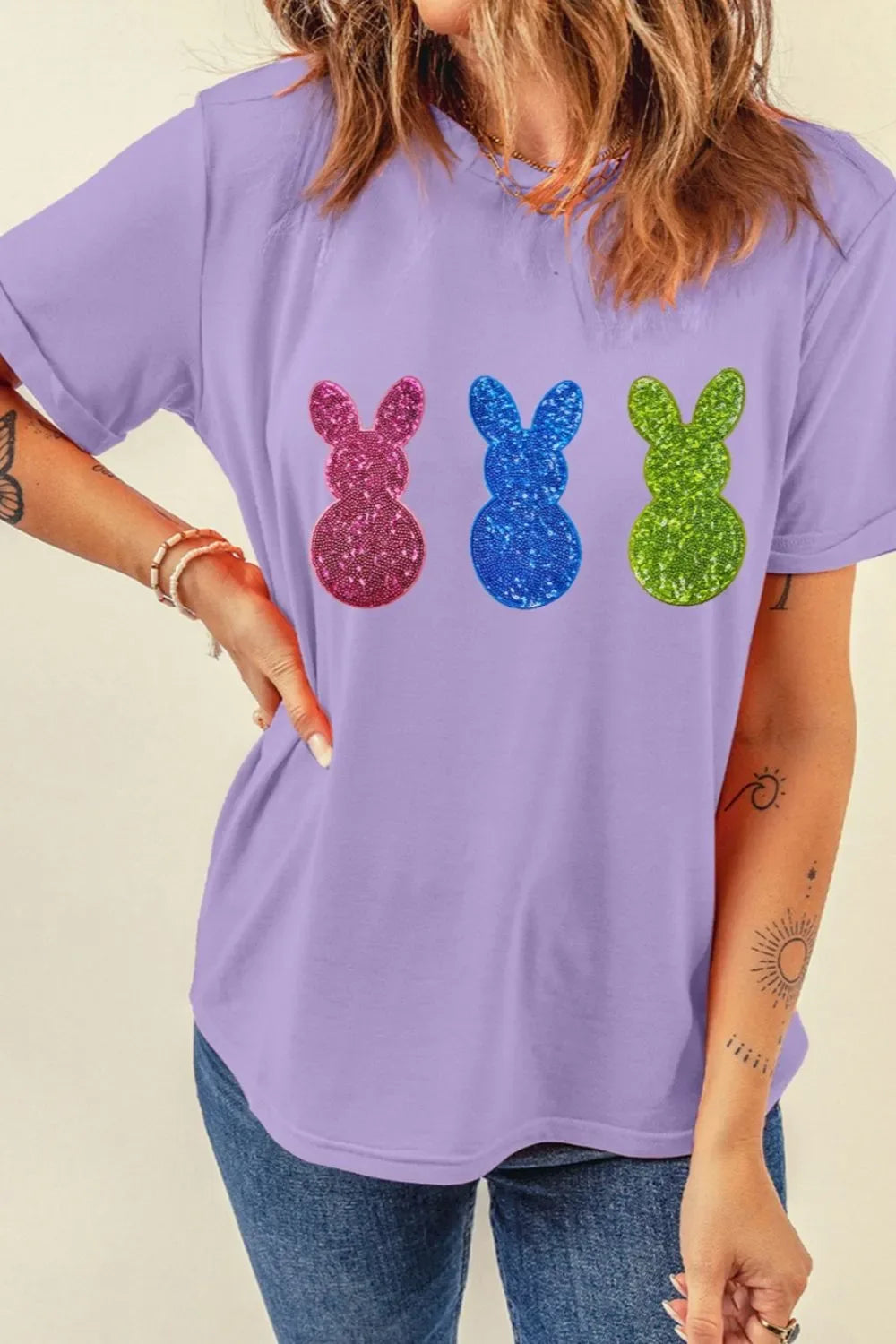 Shiny Bunny Short Sleeve T-Shirt - Makw Official Site